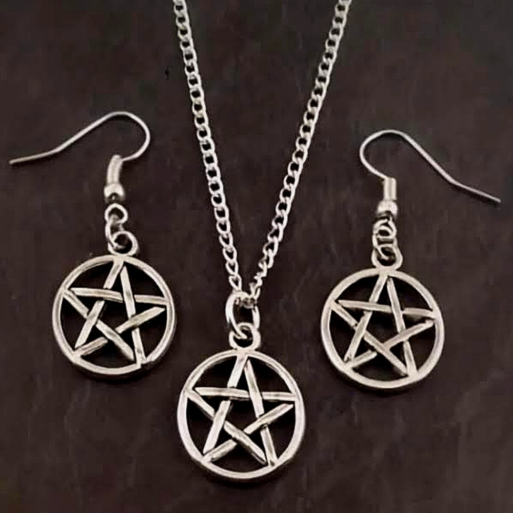 Wiccan Necklace and Earring Set